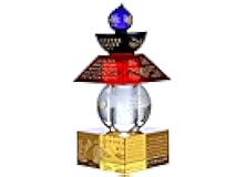 I-MART Feng Shui Decor Crystal 5 Color 5 Element Pagoda 5.5 Inch Tower Ornament for Home Office Protection Harmony Wealth and Wisdom, Inspired Crystal Sculpture for Positive Energy and Prosperity