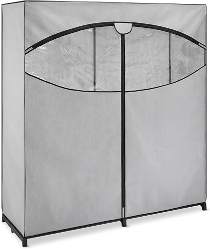 Miniatura 11 de Whitmor Clóset de ropa de 36 pulgadas - Clóset portátil de doble puerta - Almacena ropa de temporada - Cubierta de tela negra Negro y
