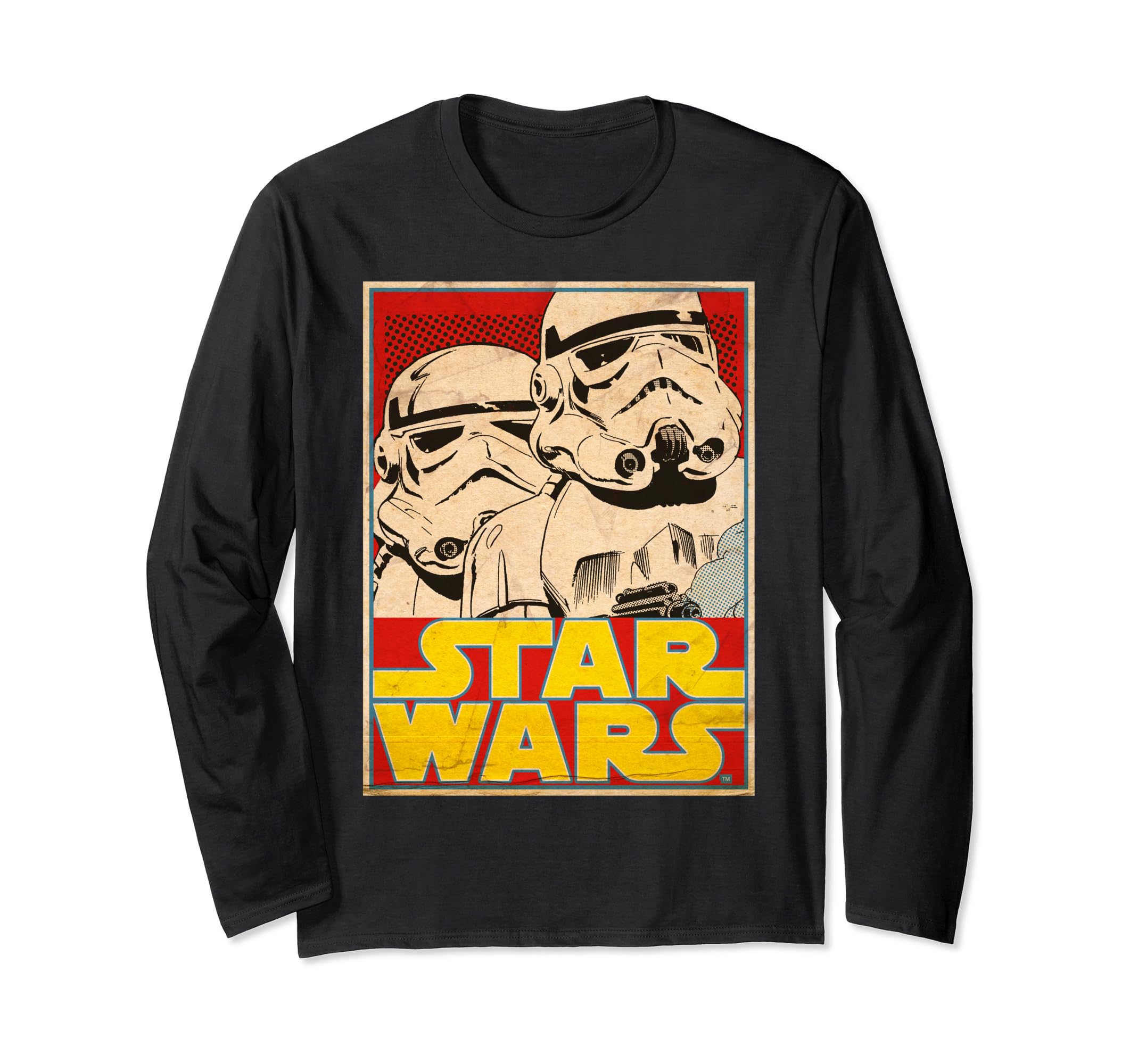 Star Wars Stormtrooper March Vintage Trading Card Long Sleeve T-Shirt, Black