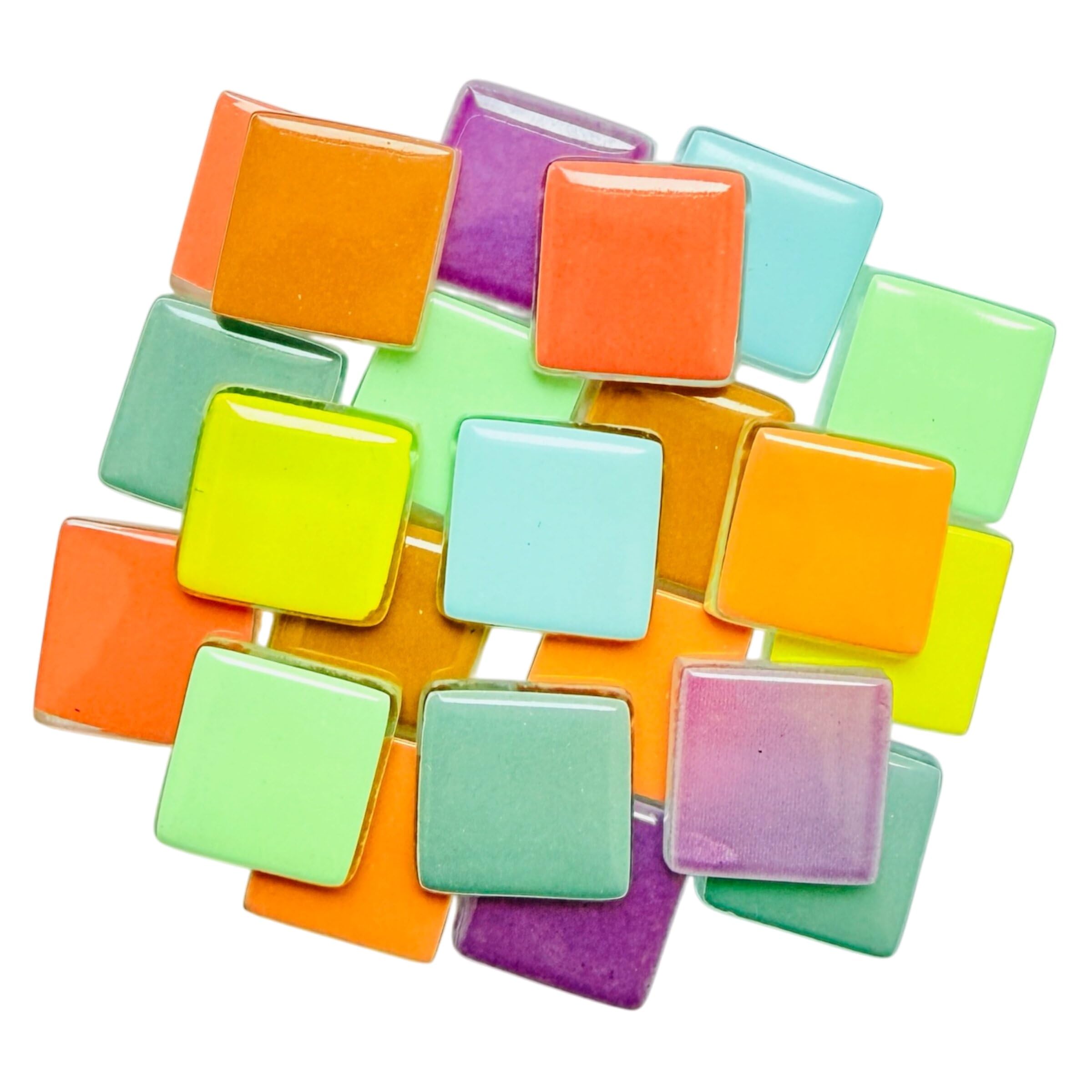 Pastel Colours Mix Glass Mosaic Tiles (All Packs: 100 g,200 g,400 g,1 kg), DIY Mosaic Art, Decoration, Crystal Glass Mosaic Tiles (Top Colour Square 15 x 15 mm, 100 g)-image-46