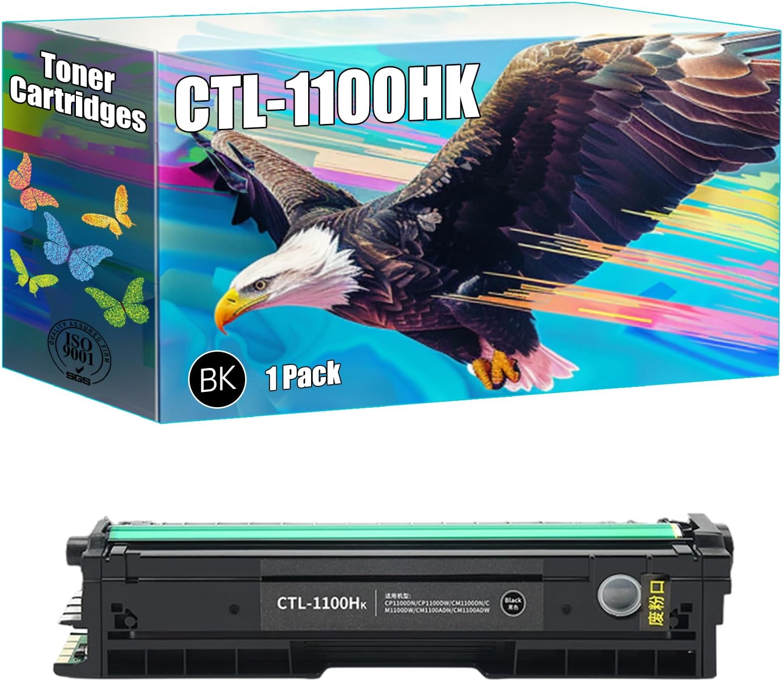 CTL-1100HK Toner Cartridges Compatible for Pantum CP1100 CP1100DW CM1100DN CM1100DW CM1100ADN CM1100ADW Printers, High Yield 3000 Pages, Bright Colors Clear Printing (1 Pack Black)