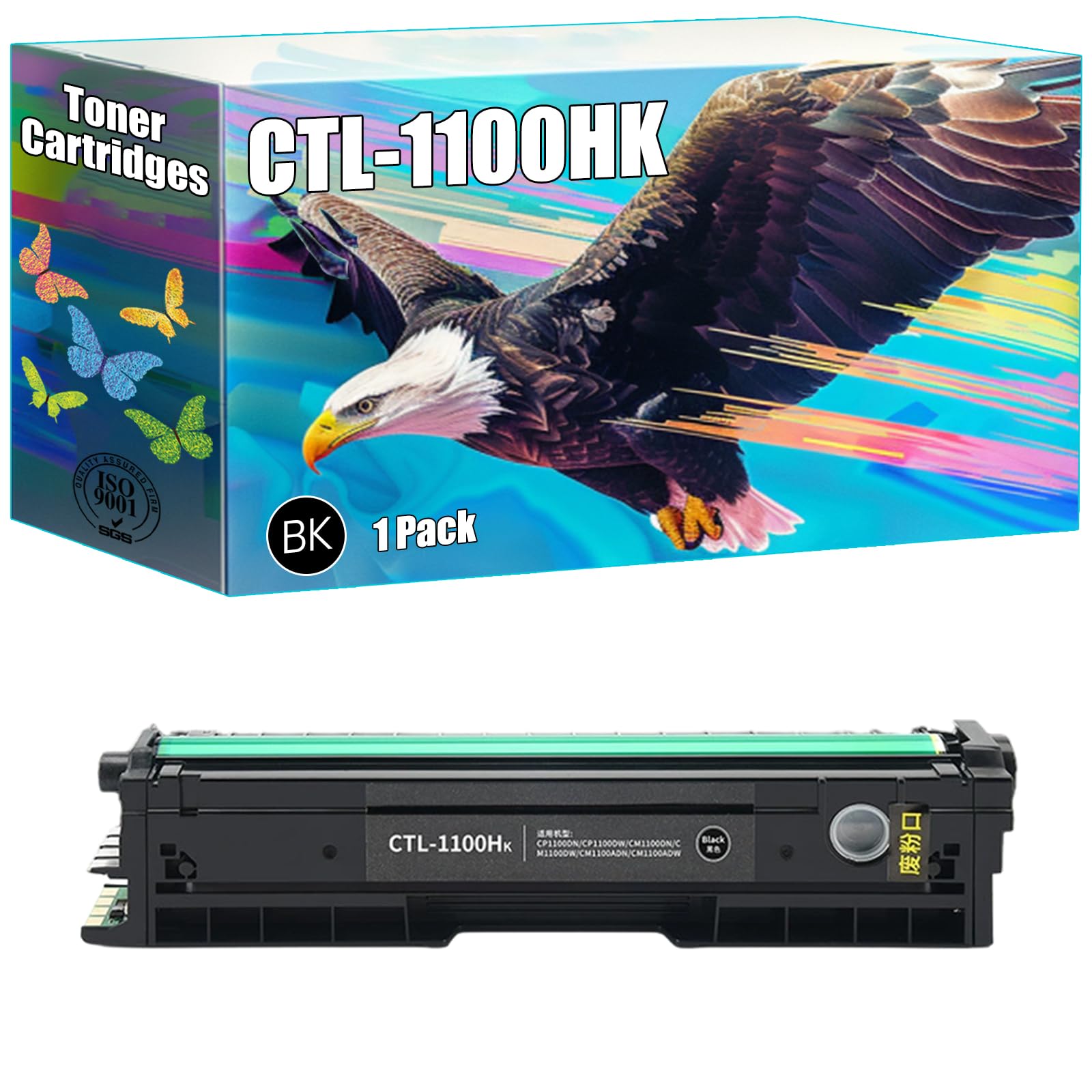 CTL-1100HK Toner Cartridges Compatible for Pantum CP1100 CP1100DW CM1100DN CM1100DW CM1100ADN CM1100ADW Printers, High Yield 3000 Pages, Bright Colors Clear Printing (1 Pack Black)