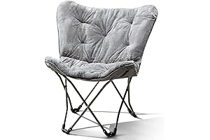 Mainstays Folding Faux Fur Butterfly Chair: A Comfortable Throne for Relaxation