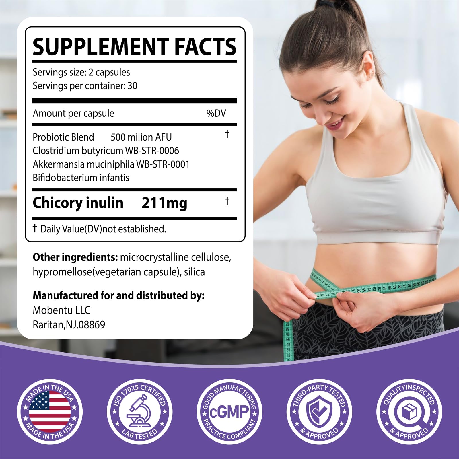 GLP-1 Probiotic for Weight, Natural Appetite Suppressant Supplement — Amazon image 2