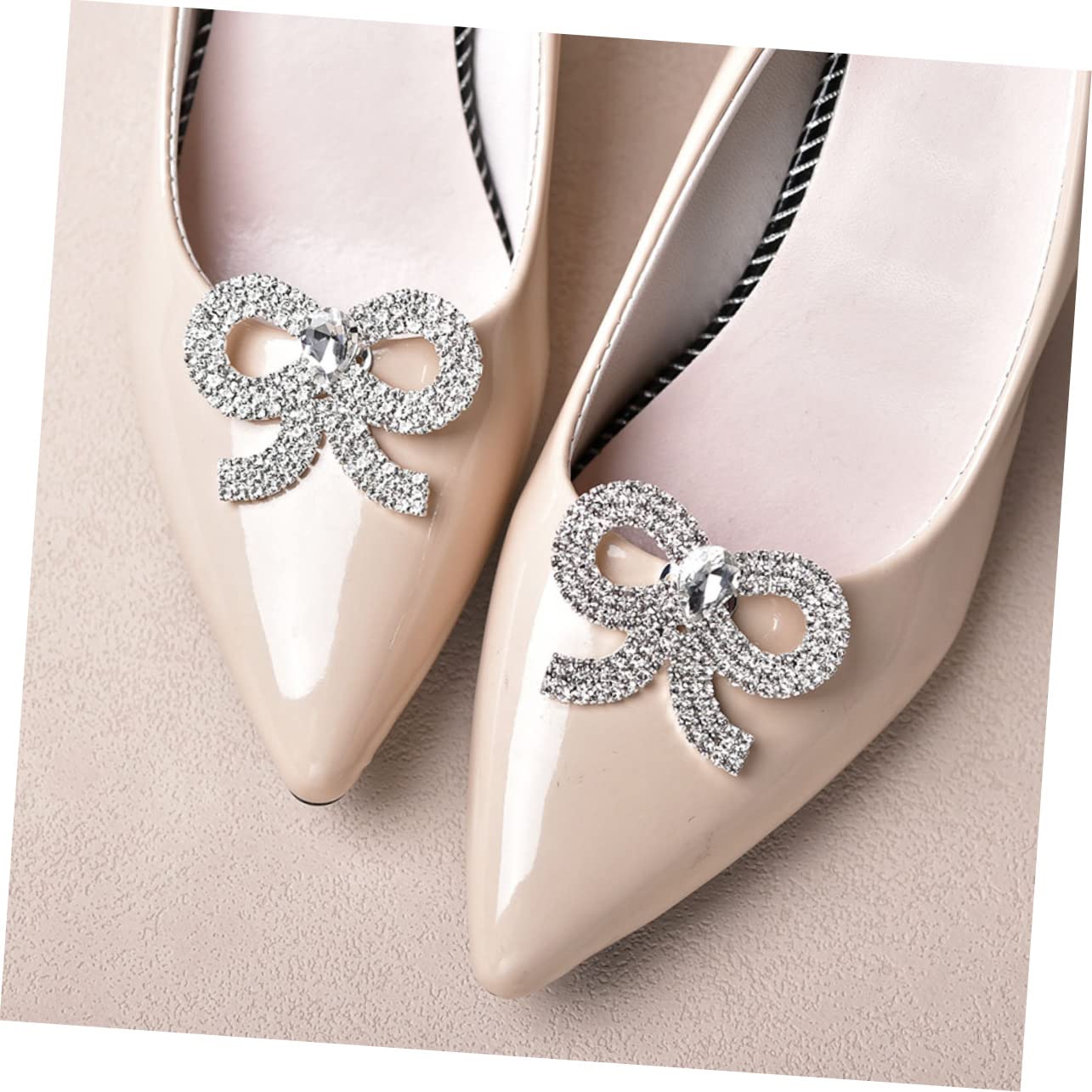 LIFKOME Fibbia Per Scarpe Con Fiocco Fermagli Per Scarpe Strass Fermaglio Per Scarpe Con Fiocco Abbellimenti Applicati Accessori Per Tacchi a Fiocco Silver Cristallo
