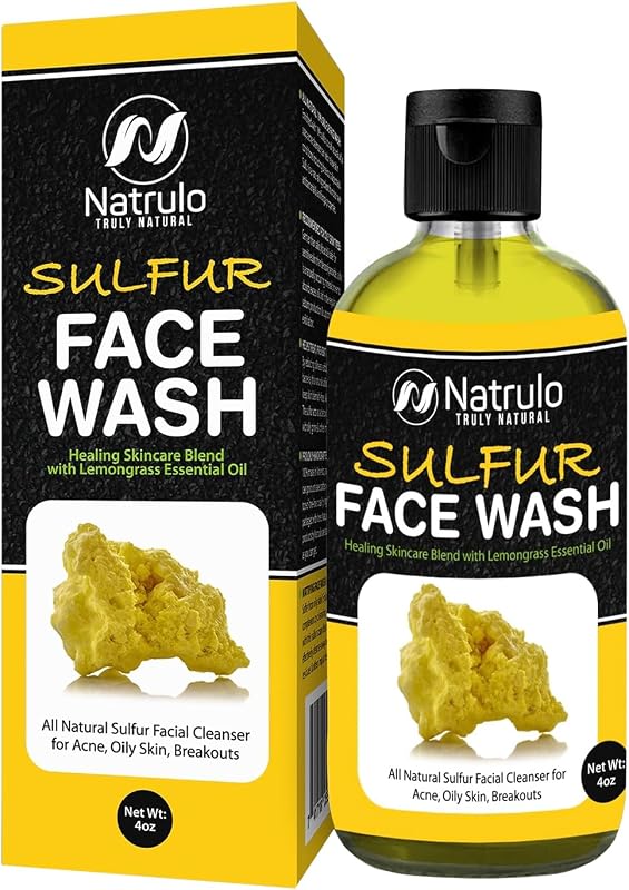 Natrulo Limpador facial líquido com enxofre 10% e óleo essencial de capim-limão, 120 mL