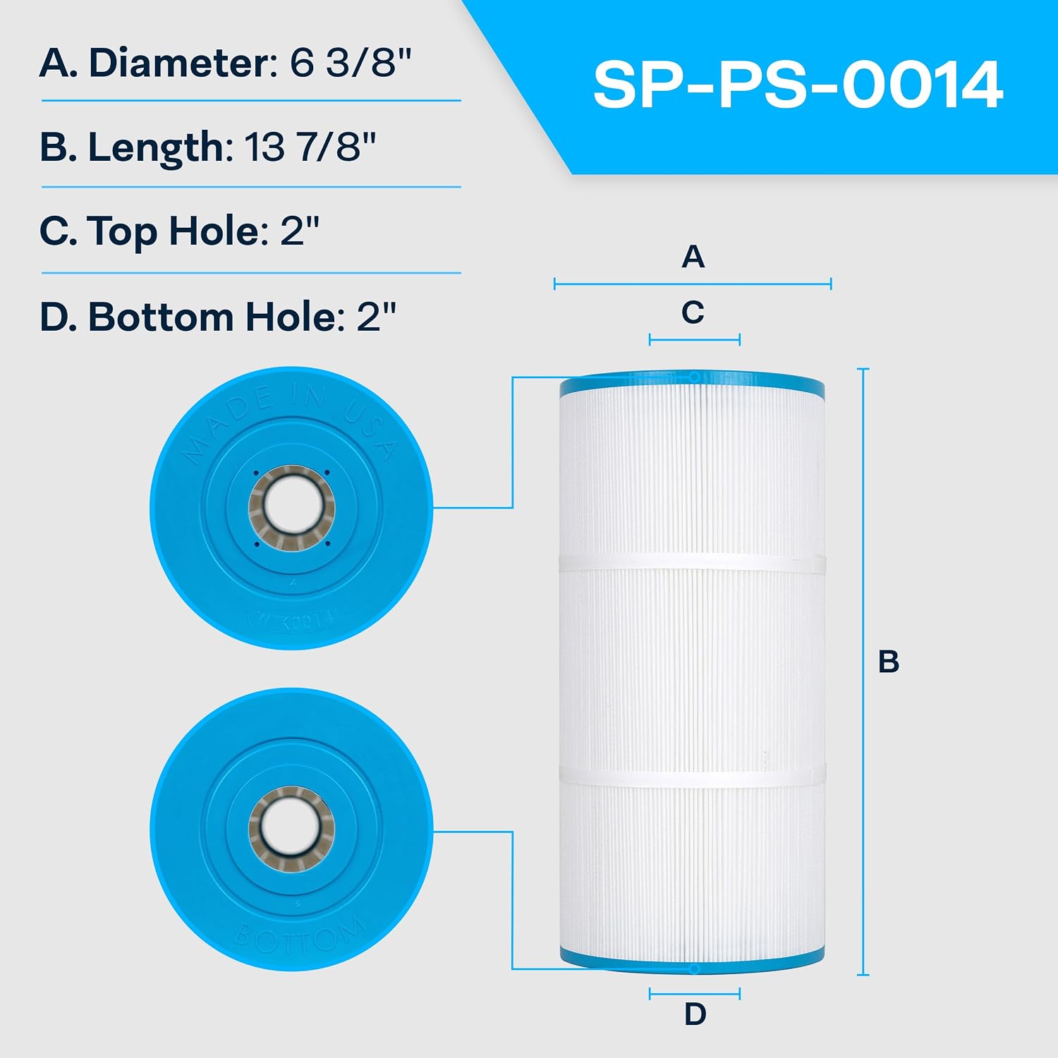 SpiroPure Replacement for Pleatco PWK70B Filbur FC-0014 Watkins Hot Springs Limelight Prism Spas Hot Tub Spa Pool Replacement Cartridge