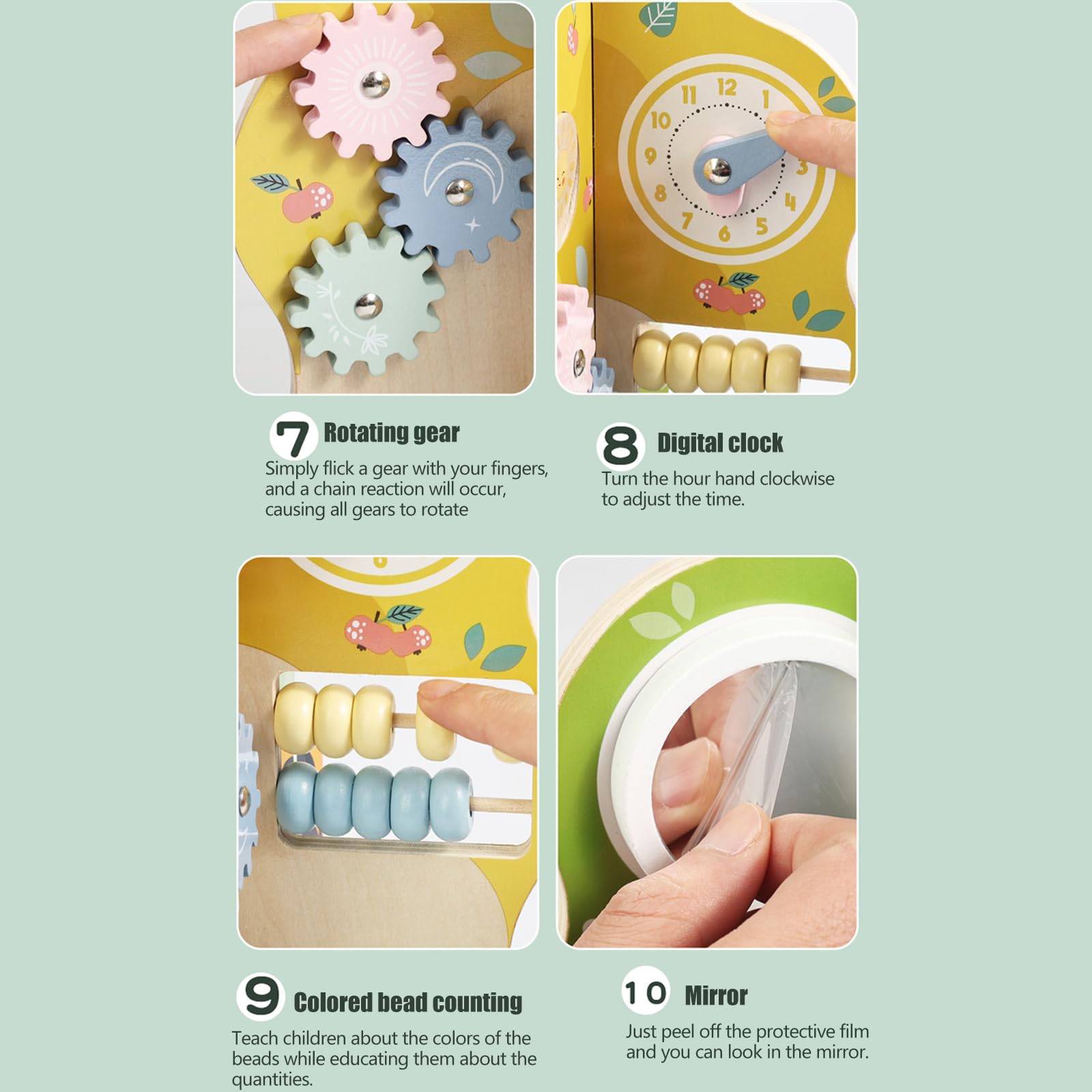 Jeu de société en bois avec motif de dessin animé pour