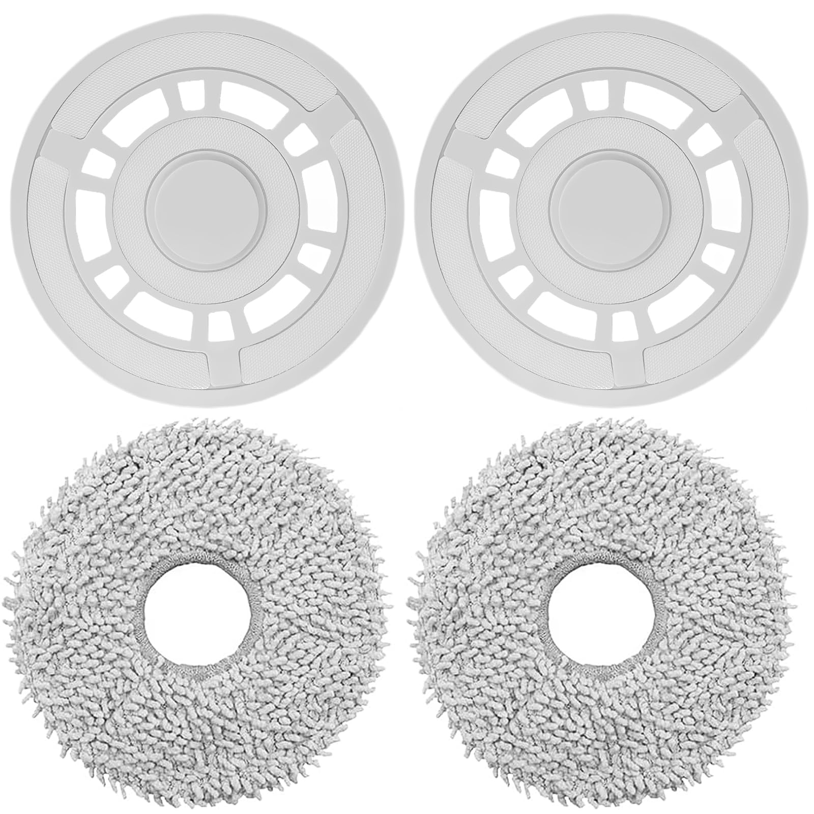 Lingettes pour nettoyage avec support accessoires Ecovacs – Compatible Deebot T30C, T50 Pro, T30S – 50 unités