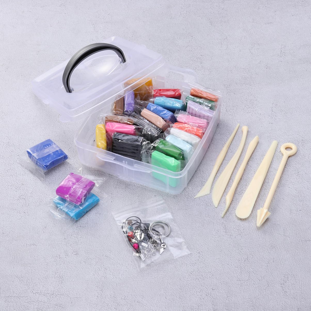Uonlytech Kit de Arcilla Polimérica 24 Colores para Niños Incluye Herramientas Arcilla para Hornear y para Manualidades