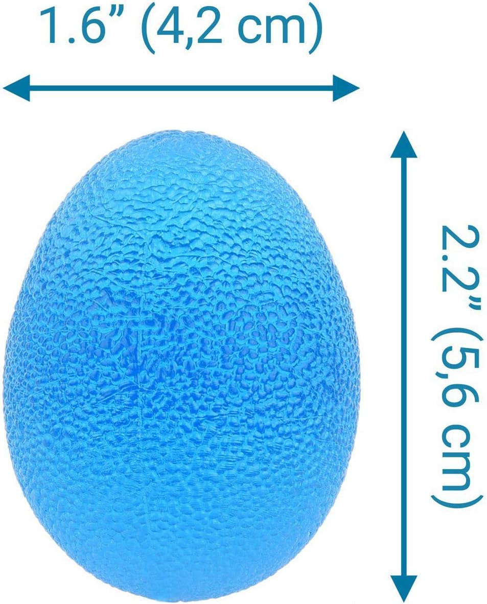 EX ELECTRONIX EXPRESS Egg Shaped Hand Exercise Balls, Includes Soft, Medium, and Firm Resistances