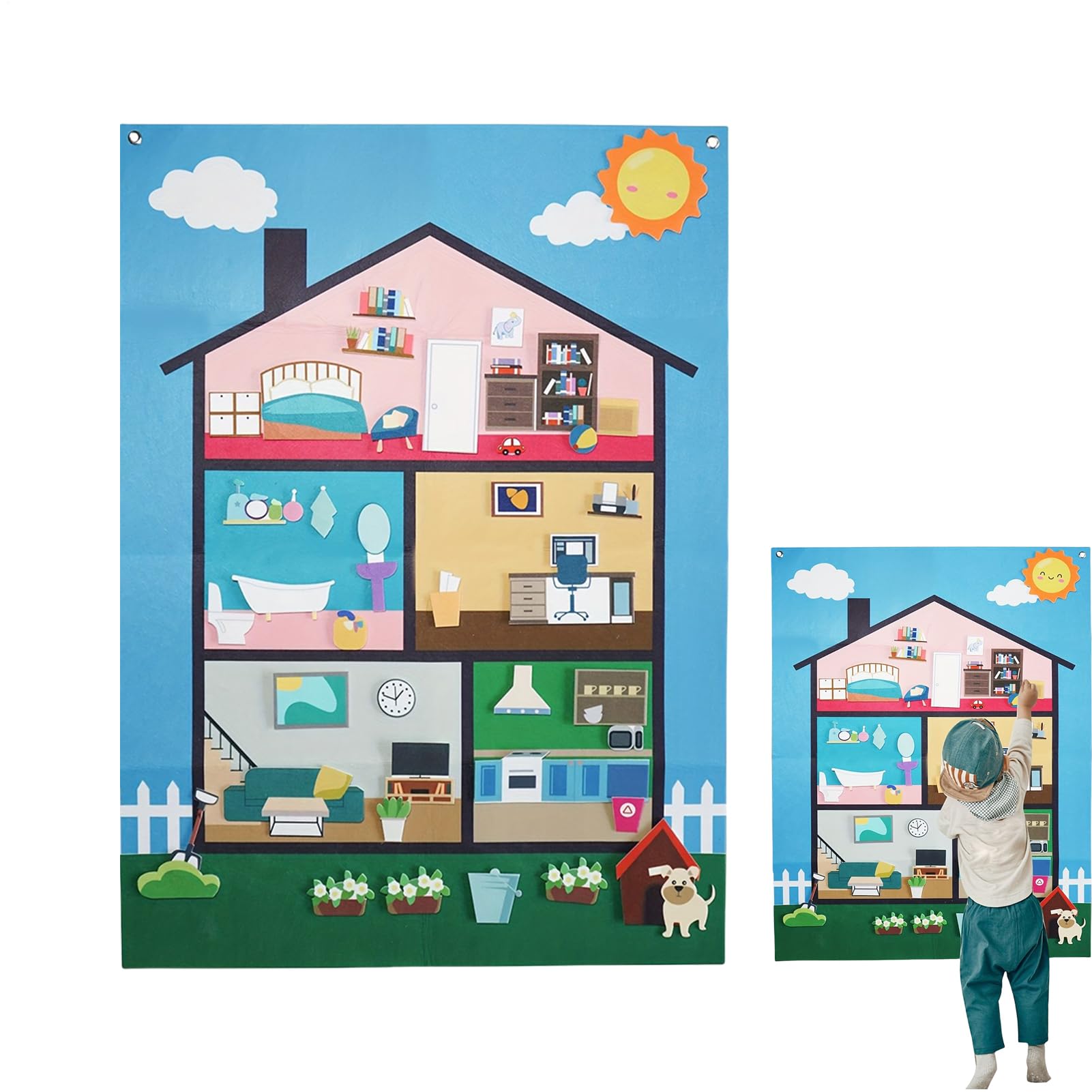 Felt Story Board – Set Di Tavole Interattive In Feltro | Gioco Sensoriale Di Apprendimento, Attività Di Narrazione Fai-da-te, Kit Di Gioco Fantasioso, Gio Di Sviluppo Di Abilità Per Ragazzi, Ragazze