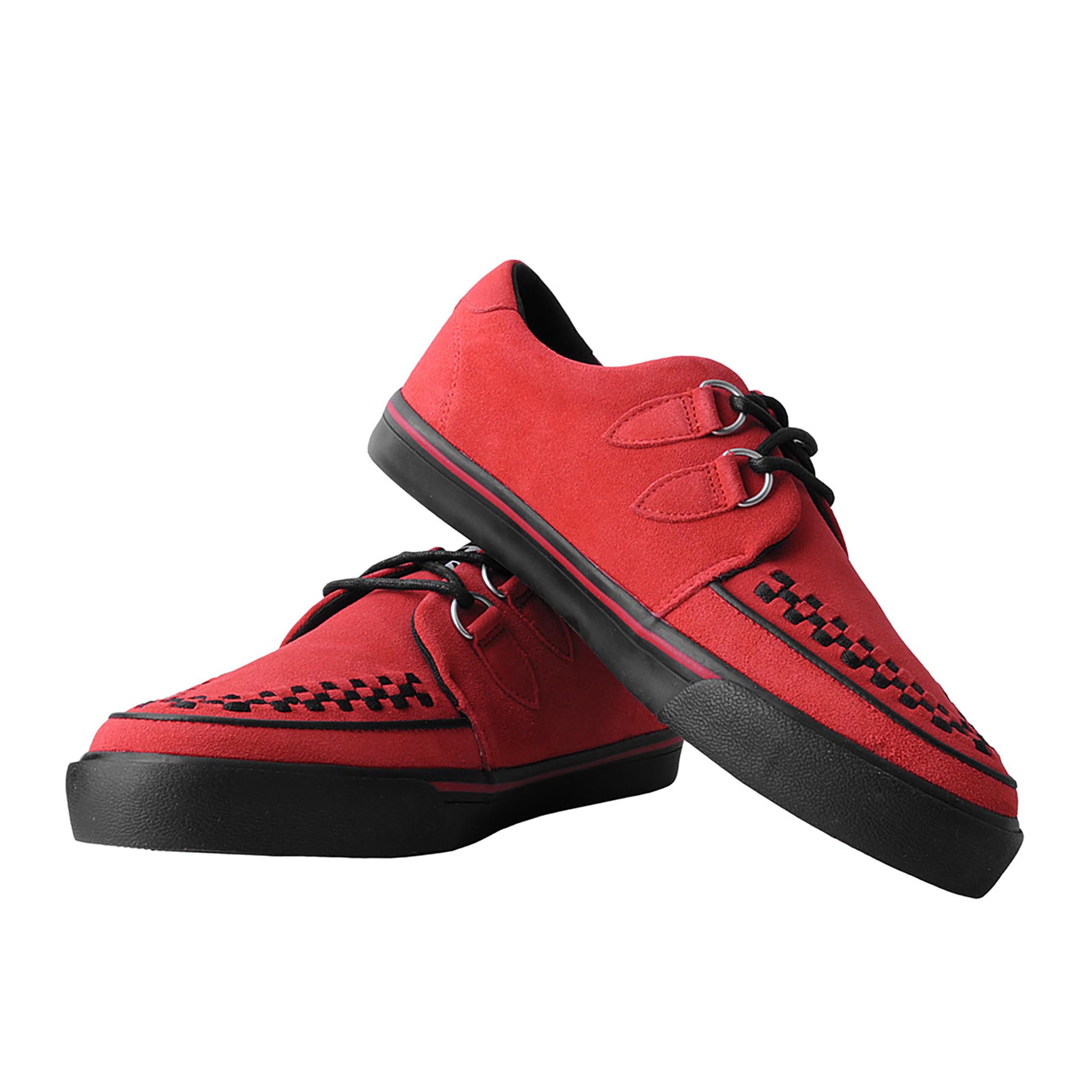T.U.K. Creeper Sneakers para Hombre y Mujer – Zapatos con Cordones de Piel y Ante con Plantilla de Espuma Viscoelástica – Estilo Punk, Gótico, Rockabilly y Alternativo