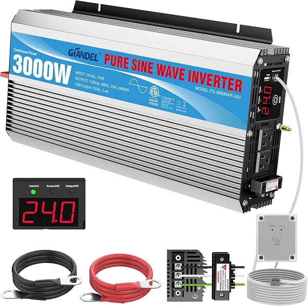 Reliable Electric 24V Pure Sine Wave Power Inverter 3000Watt