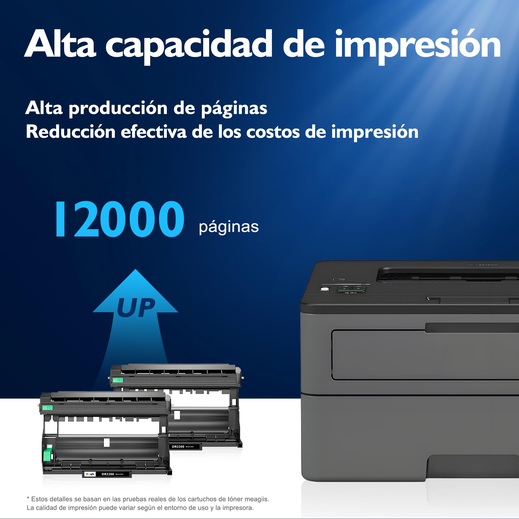 DR2300 DR-2300 Unidad de Tambor Compatible con Brother DR2300 DR-2300 Tambor para Brother HL-L2300D HL-L2340DW DCP-L2500D DCP-L2520DW MFC-L2700DW MFC-L2720DW MFC-L2740DW (Paquete de 2)