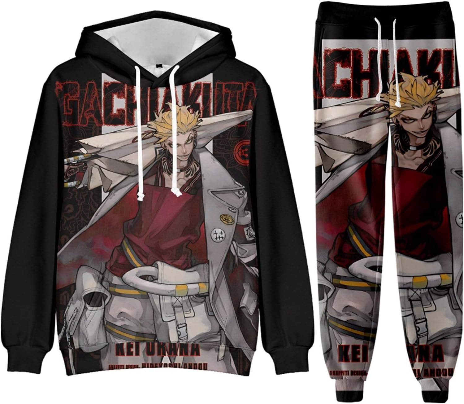 Anime Gachiakuta Hoodie and Pants Set Sweatshirt Sweater Pullover Sweatpants Fleece