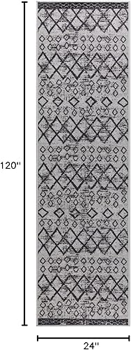 Miniatura 240 de Antep Rugs - Alfombras antideslizantes de 3 x 5 pies (antideslizante) con parte trasera de goma, de estilo antiguo, bohemio, marroquí y con pelo