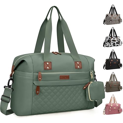 Miniatura 22 de Bolsa de pañales – Bolsas para pañales con funda para chupete, correas de hombro, clips para cochecito, bolsa grande impermeable para mamá y papá,