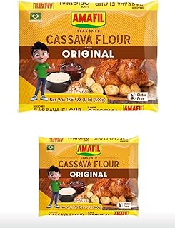 Amafil Farofa Tradicional – Brazilian Seasoned Cassava Flour – Pack of 2x500g