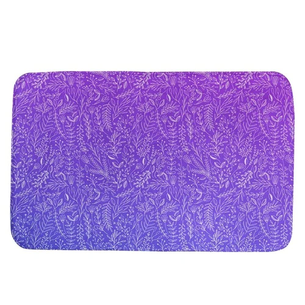 Luxurious 1 Piece Purple Blue Super Soft Bath Rugs for Bathroom Size 17 W x 24 L Non-Slip
