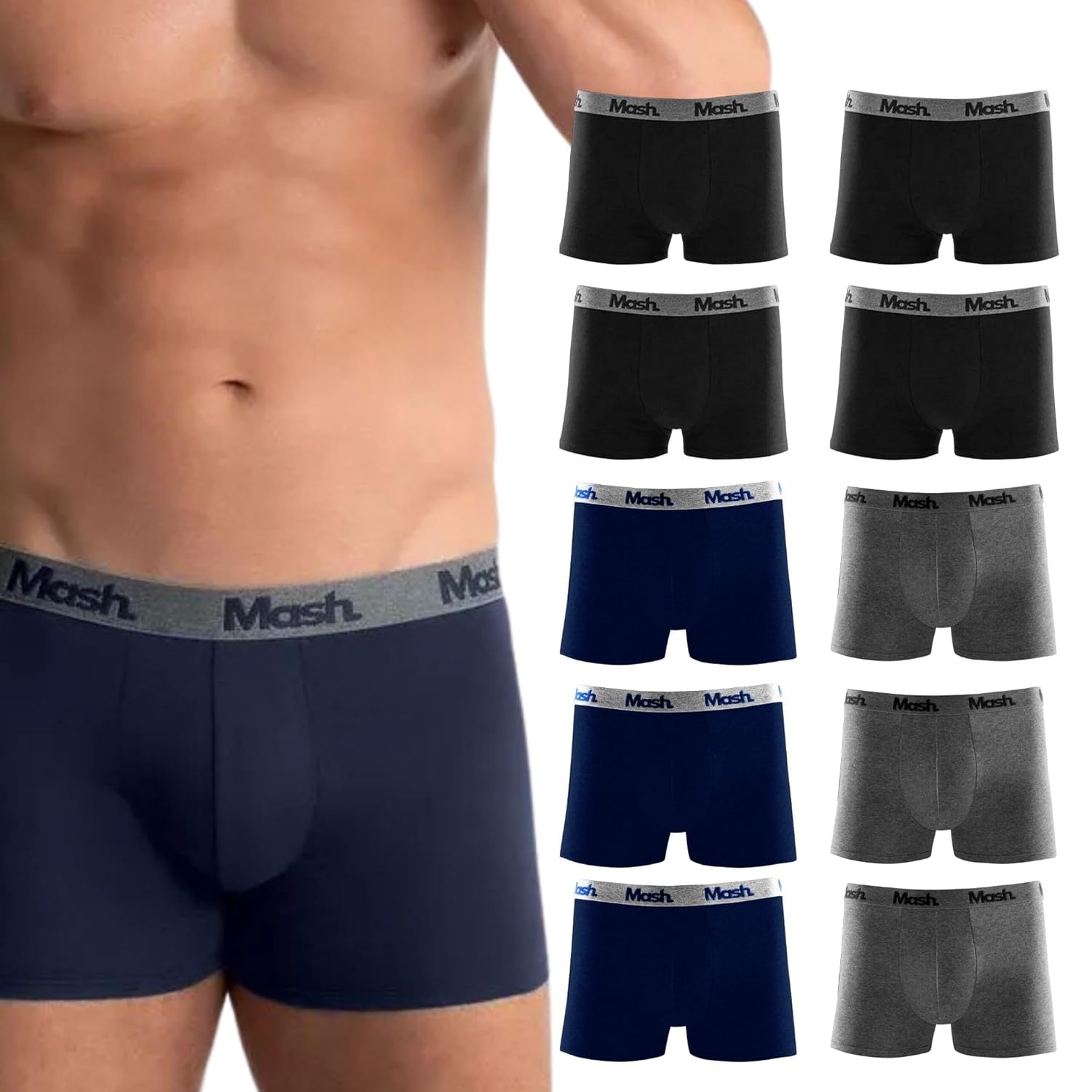 Kit 10 Cuecas Boxer Mash Algodão Cotton Respirável Masculina em promoção! Veja a oferta e mais achadinhos de Moda íntima Hoje é o melhor dia para comprar Kit 10 Cuecas Boxer Mash Algodão Cotton Respirável Masculina com aquele preço maroto! Promoção! Aproveite a oferta!