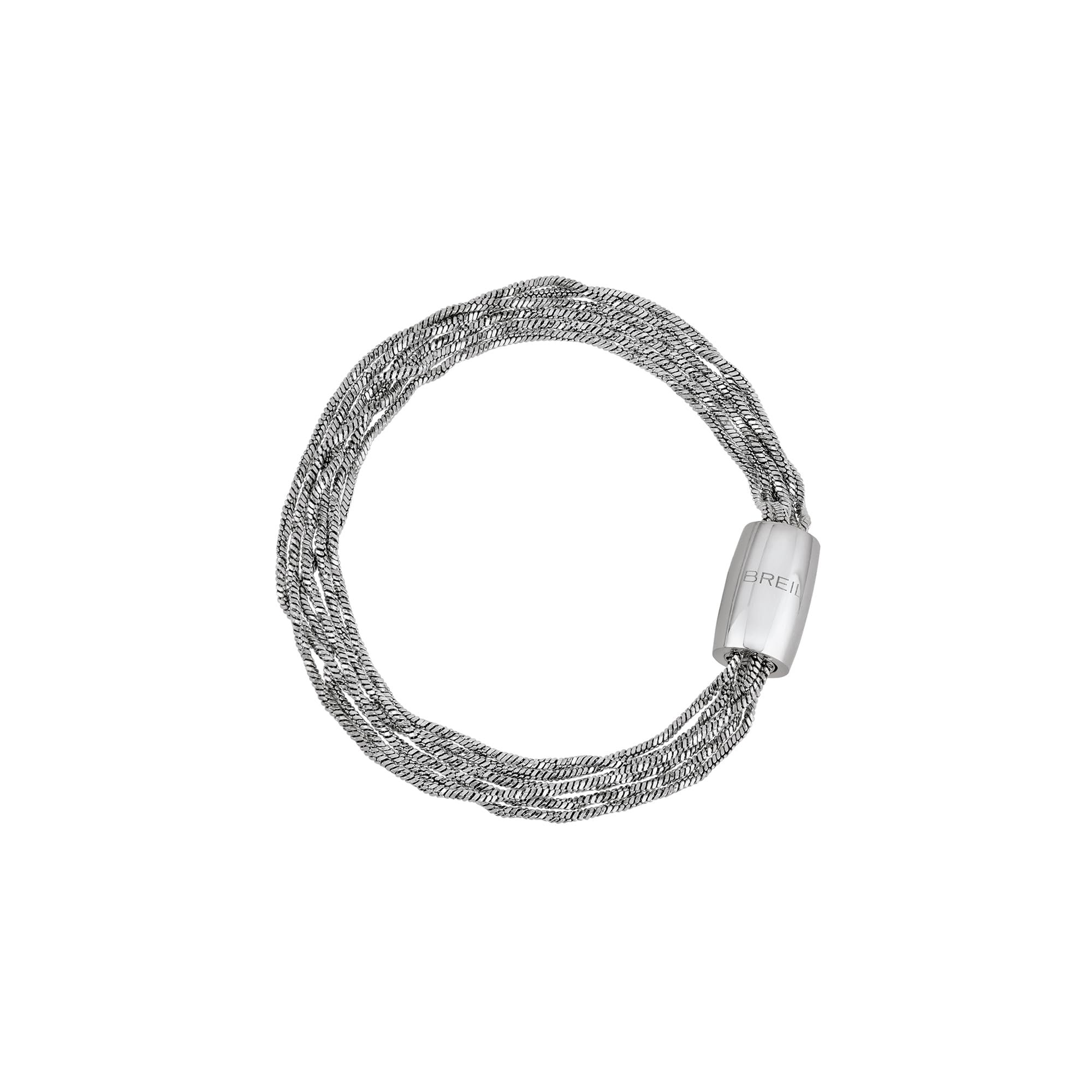 Breil Bijou TJ3610 collection magnétique system, bracelets pour femme en acier, couleur argent, taille 18 avec sans pierres, 18, Acier allié, Pas de gemme