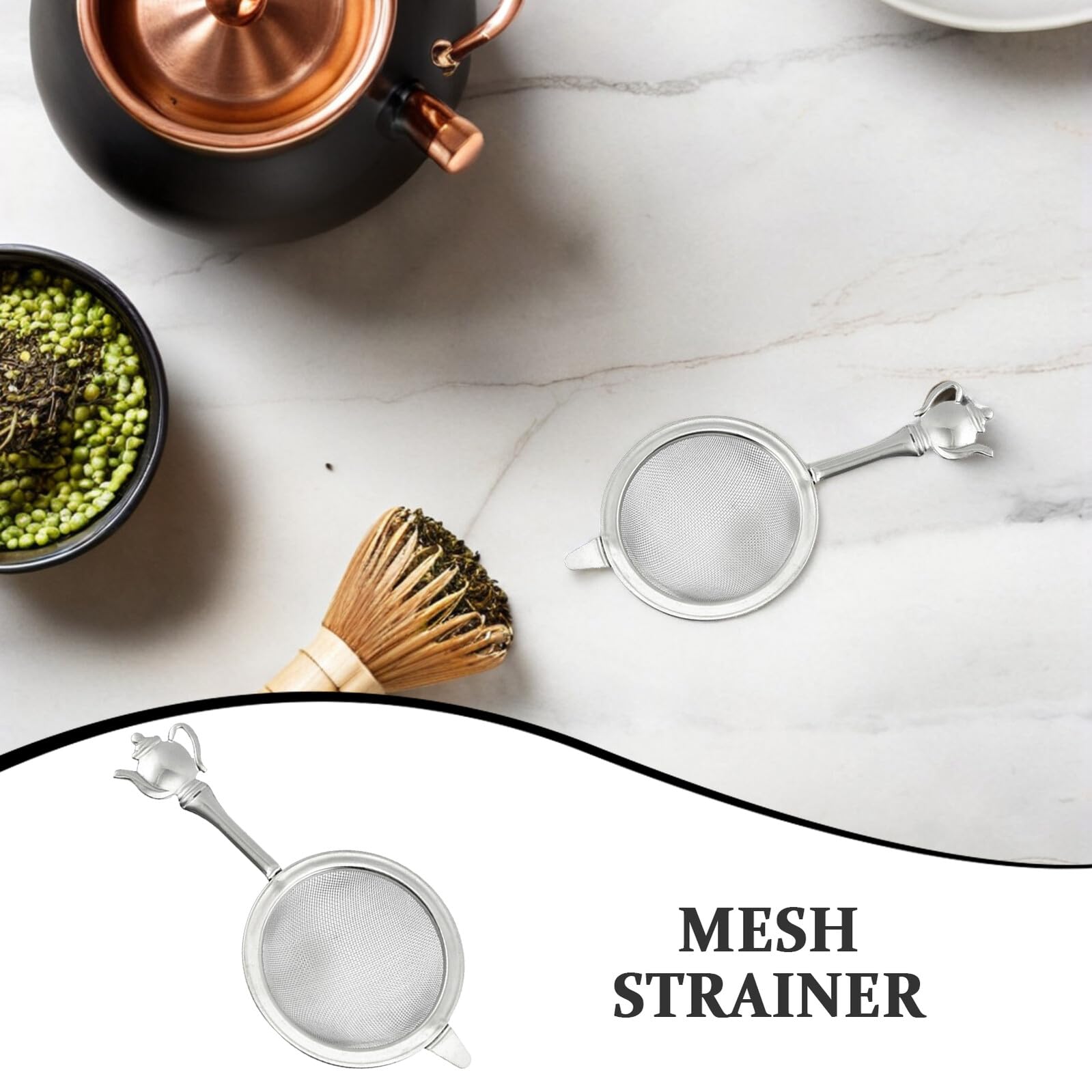 SHERCHPRY Infuseur à Thé Acier Inoxydable Filtre à Thé à Maille Fine Accessoire De Cuisine Pratique Et Pour Maison Et Bureau