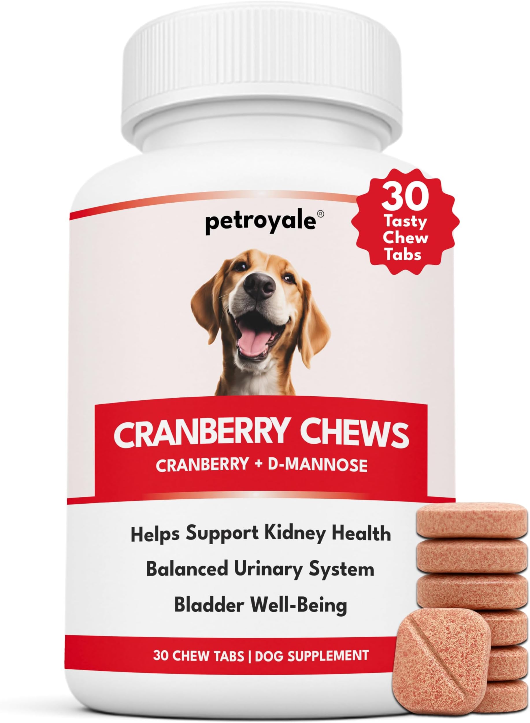 Cranberry Chews for Dogs – UTI Support & Bladder Support – Cranberry Supplement for Dogs – Dog Kidney Support – Urinary Tract & Bladder Control (30 Soft Chews)