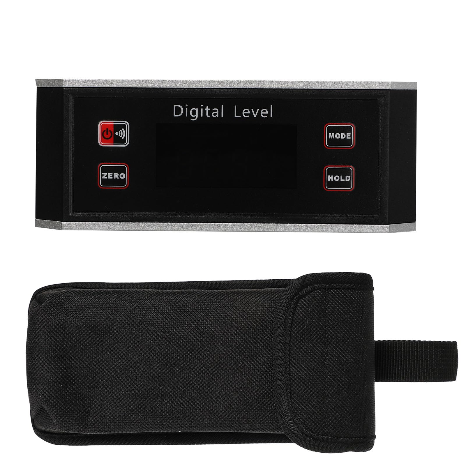 Zerodeko Inclinómetro Transportador Nivel Digital, Indicador de Nivel, Abs Negro, Modo de Medición Directa y Relativa, Retroiluminación, para Maquinaria de Perforación y Construcción