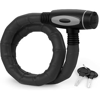 Dansi Curved Link Lock with 2 Keys Matte Smoke Black