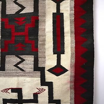 ナバホ ラグ Navajoヴィンテージvintage 卍 20〜30年代アンティーク 卍（スワスティカ） ナバホラグ