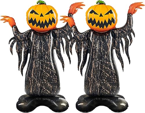 2 globos gigantes de papel de aluminio de calabaza espeluznante fantasma de Halloween para decoraciones de fiesta de Halloween disponible en Yaxa Guatemala