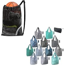 BeeGreen Black Swim Bag Mesh & 12 Grocery Bags