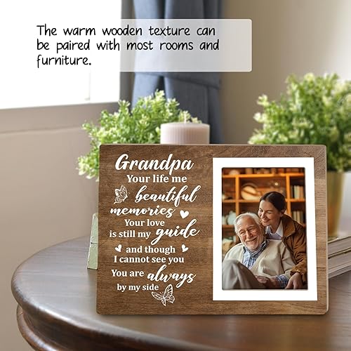 Vista 2 de Marco de fotos conmemorativo para abuelo, regalos de condolencias por pérdida de un abuelo querido, regalos de duelo por pérdida de abuelo, marco