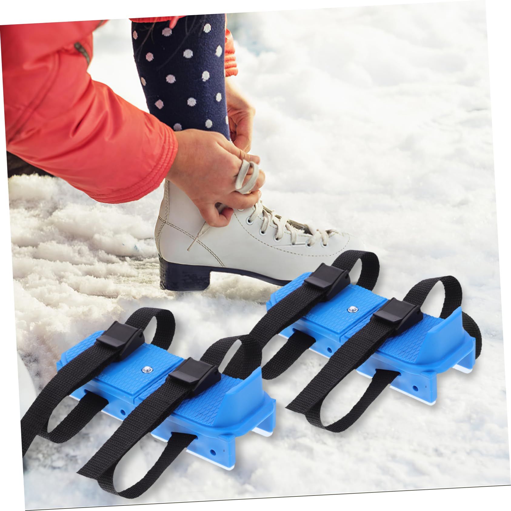 Patins à Glace Réglables pour Garçon et Filles à Double Lame, 1 Paire