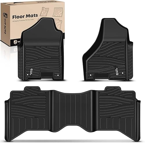 Miniatura 10 de YHTAUTO Alfombrillas de repuesto para Dodge Ram 1500 Crew Cab 2009-2018 y Ram 1500 Classic Crew Cab 2019-2022 para todo tipo de clima, tapetes de