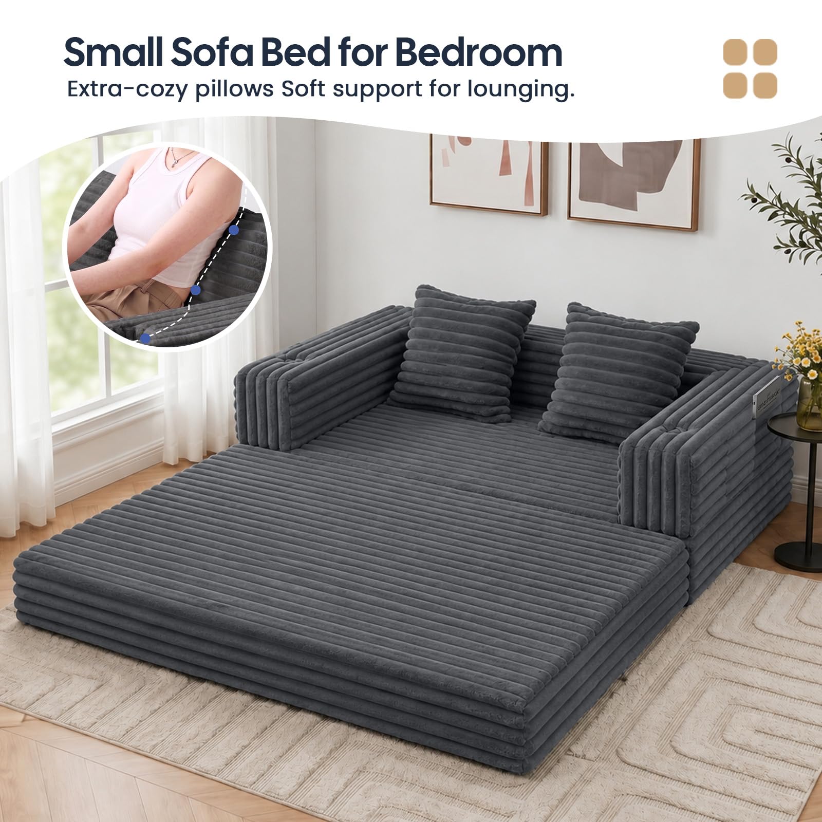 Amazon.com: COMAX Boneless Futon Sofa Bed, 59