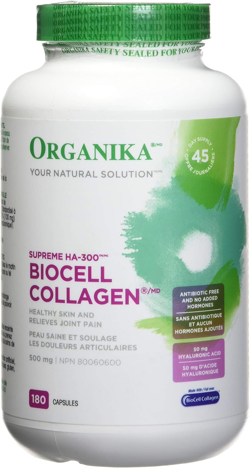 Organika Biocell Collagen Type 2 Collagen, Hyaluronic Acid, Chondroitin Sulfate, Joint Support