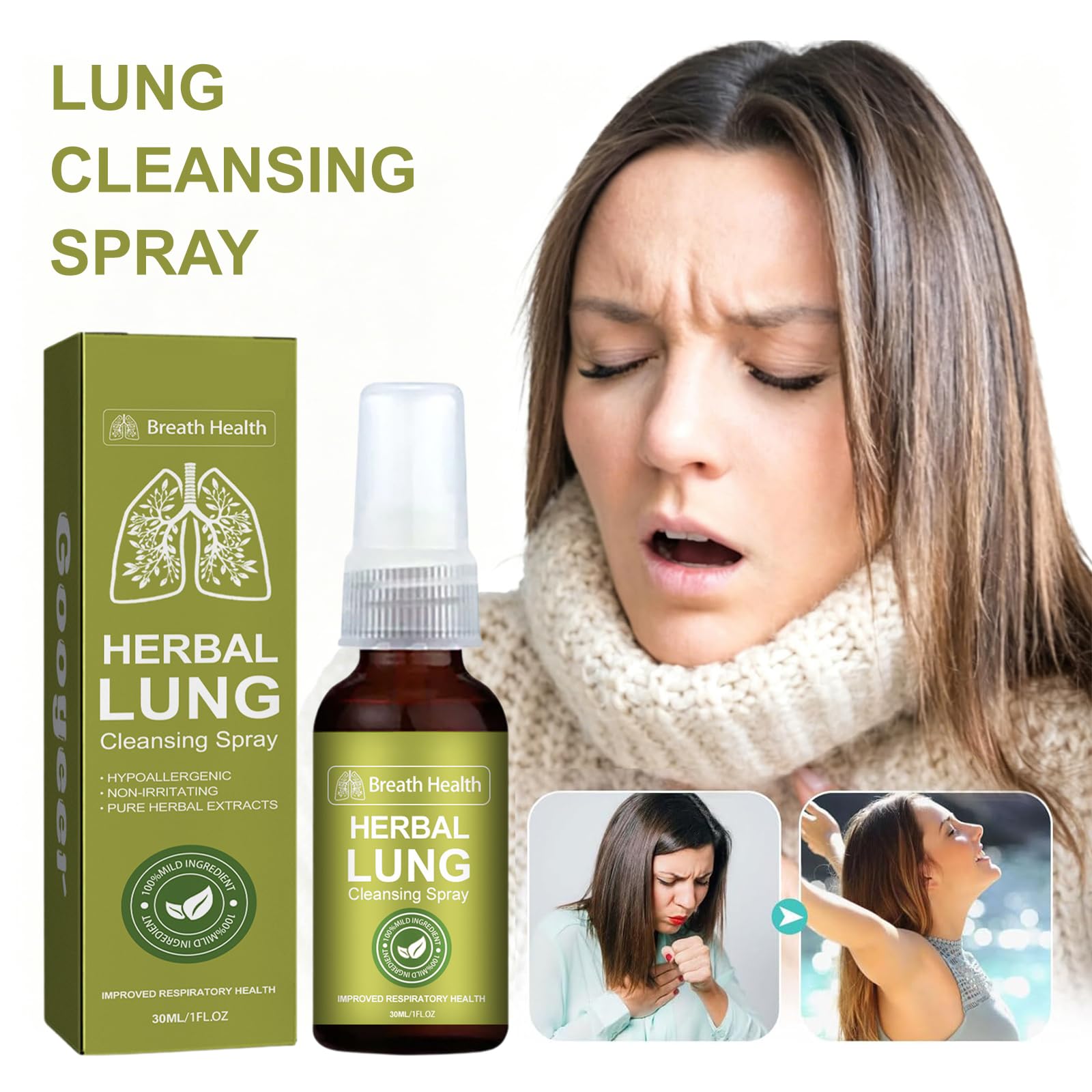 2026 Lungenreinigungsspray, Atemspray für Lungenreinigung, Herbal Lung Cleansing Spray, Natürliche Inhaltsstoffe, Sanft und Reizfrei, für Männer und Frauen (Color 4)