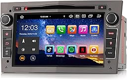 Erisin 7 Zoll 8-Kern 6GB RAM 128GB ROM Android 14 Autoradio Bluetooth GPS Navi Für Opel Astra H Corsa C Corsa D Vectra Zafira Signum Meriva CD Player WiFi 4G CarPlay Android Auto DAB+ USB RDS DSP SWC
