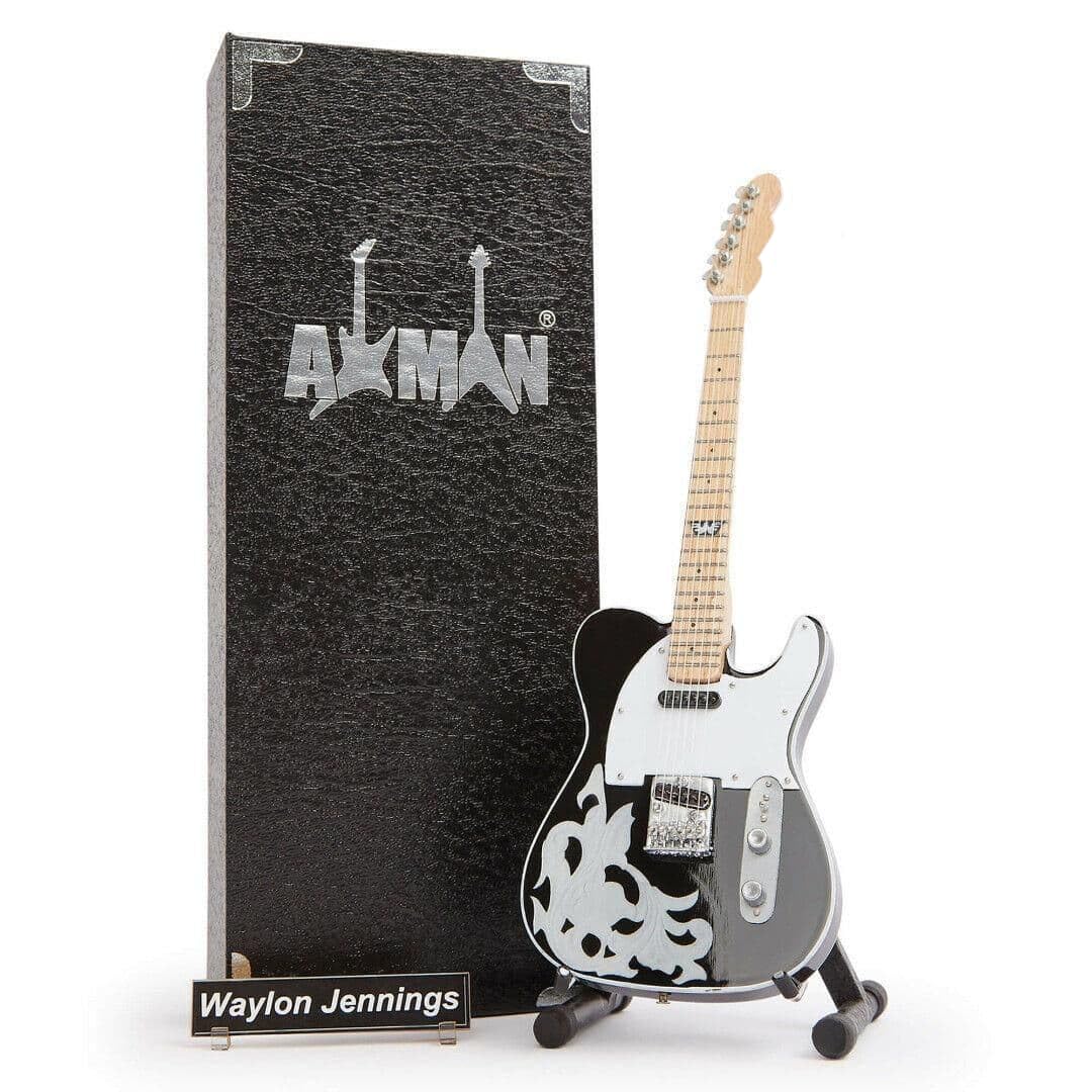 Billie Joe Armstrong – Réplique de guitare miniature – Cadeaux de musique – Ornement fait à la main Échelle 1/4 – Comprend une boîte de présentation, une étiquette de nom et un