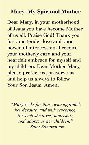 Miniatura 7 de Needzo Mary, My Spiritual Mother - Tarjetas de oración, ideas religiosas para mujeres católicas, paquete de 100 unidades, 4.125 pulgadas