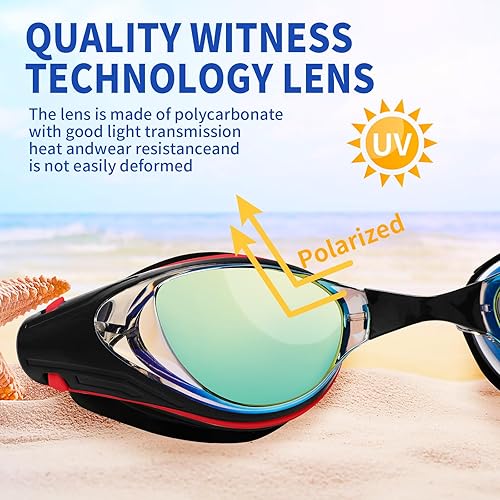 Miniatura 2 de iGym Gafas de natación de corta vista, gafas de natación ópticas para miope, antivaho con protección UV, hebilla ajustable para mujeres y hombres