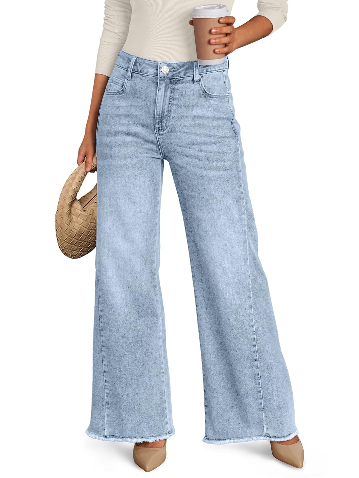 Trendy Queen Women's Wide Leg Jeans