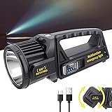 Spotlight 3000000 Lumens, 9 Modes Rechargeable Led Spotlight Flashlight with 350 Rotate Head, Super Bright Spot Lights Outdoor Handheld, IPX6 Waterproof Solar Flashlight As Seen on TV, XX-Large