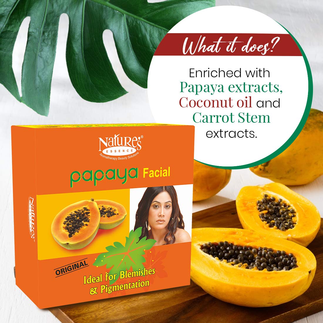 Amazon.com : Nature's Essence Papaya Facial Original Treatment Kit