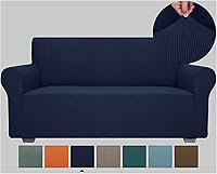 Vista 32 de JIVINER Fundas de sofá de alta elasticidad para sofás de 3 cojines, funda elástica de jacquard de 1 pieza, funda de sofá antideslizante con parte