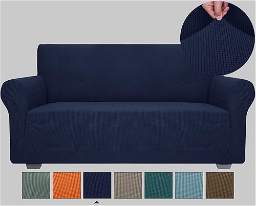 Miniatura 1 de JIVINER Fundas de sofá de alta elasticidad para sofás de 3 cojines, fundas elásticas de jacquard de 1 pieza, funda de sofá antideslizante con parte