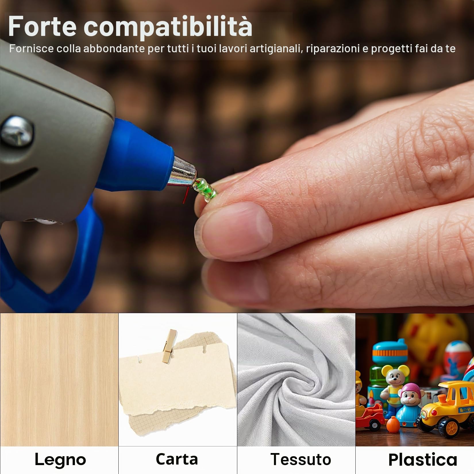 50 Pz Stick di Colla a Caldo 11mm x 200mm, Bastoncini per Pistole a Collas Trasparenti, Bastoncini di Colla per Pistola ad Asciugatura Rapida Fai da Te Artigianali Riparazione Fissaggio(Trasparenti)