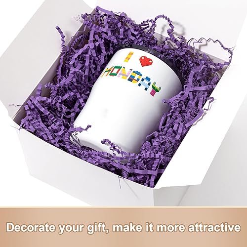 Miniatura 38 de Wowxyz Papel de corte arrugado de 2 libras, papel triturado de color blanco arrugado – Caja de regalo, cesta de relleno de bolsa, relleno de confeti